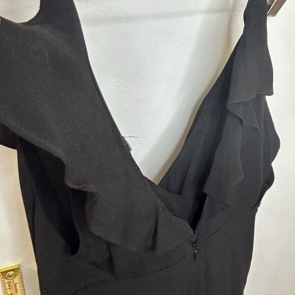 Bardot‎ Dress Midi Black Fishtail LBD Sleeveless Size 8 (M) Stirs front and back - Picture 8 of 11